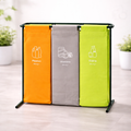 Contenedor de Reciclaje Triple Metálico