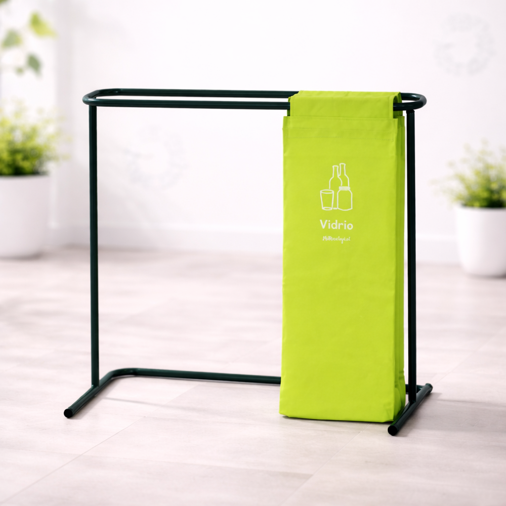 Contenedor de Reciclaje Triple Metálico